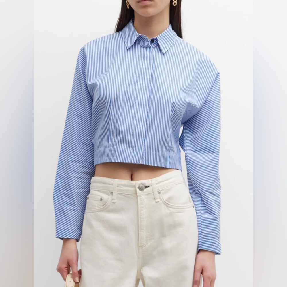 rag & bone Blue Striped Women's Top